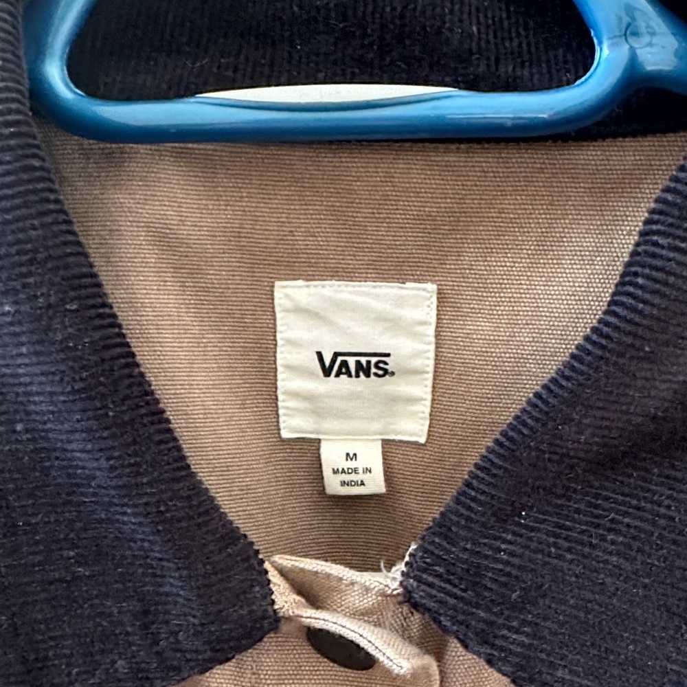 VANS Khaki Utility Jacket with Black Corduroy Collar - Picture 2 of 10